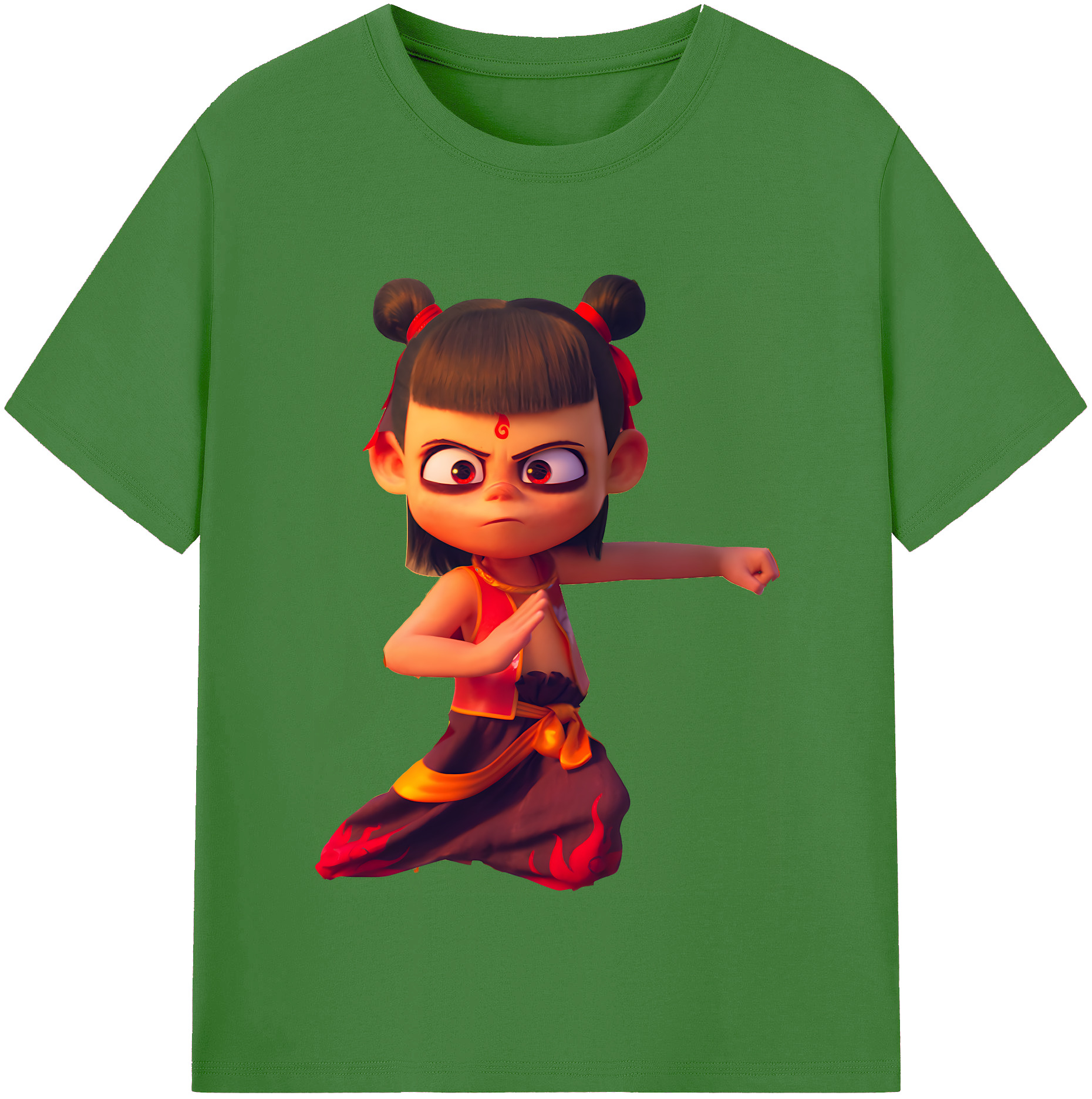 （画像用） Ne Zha 2 ナタ 魔童の大暴れ レディースカジュアルプリントTシャツ（綿100％）